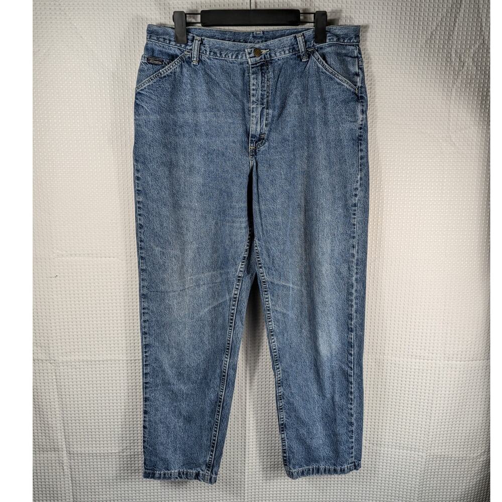 Wrangler Jeans 35x31 Men’s Regular Fit Relaxed Straight Leg Light Wash Vintage